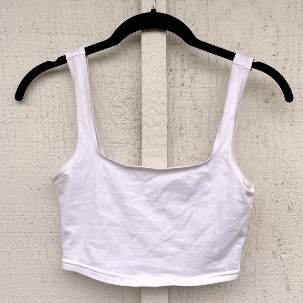 TNA square neck crop top